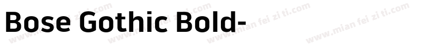 Bose Gothic Bold字体转换